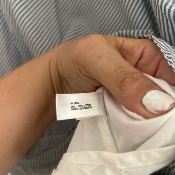 Gap XL Cotton Striped Skirts blue and white stretch pull on - Picture 6 of 8